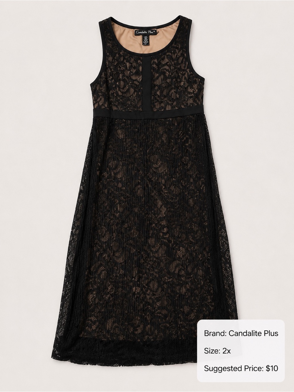 Black Lace A-Line Kids Dress